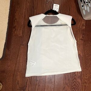 Zara White classy business top sheer